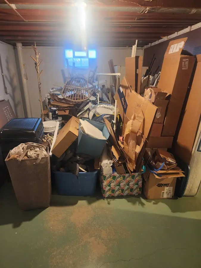 Roll-off dumpster container at job site for Concrete Dumpster Rental in Cayuga Heights